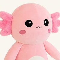 grande peluche axolotl rose detail