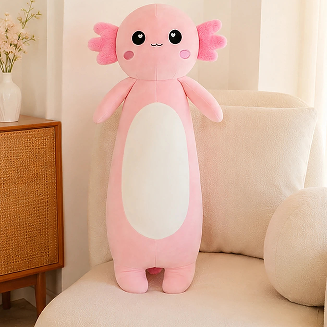 grande peluche axolotl rose situation