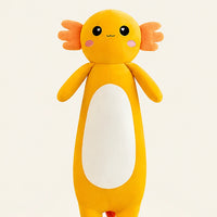 Peluche axolotl orange 85 cm vue de face