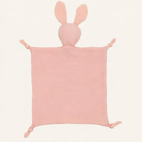 doudou plat bebe mousseline coton rose vue de dos