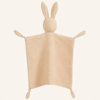 doudou plat bebe mousseline coton kaki - vue de dos