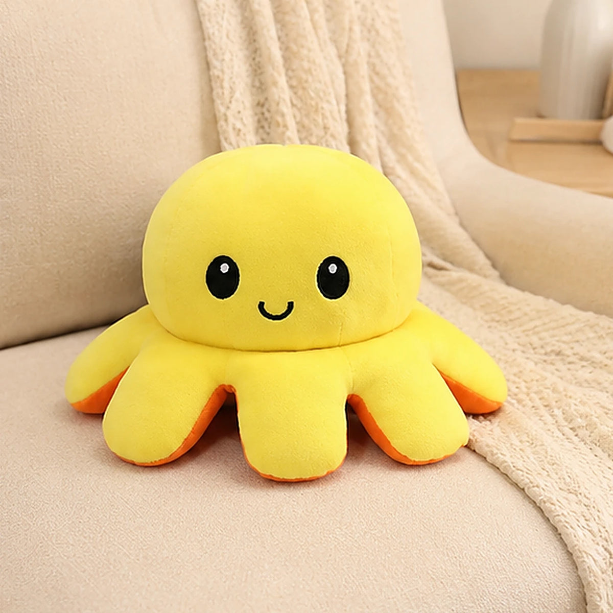 peluche poulpe reversible mise en situation
