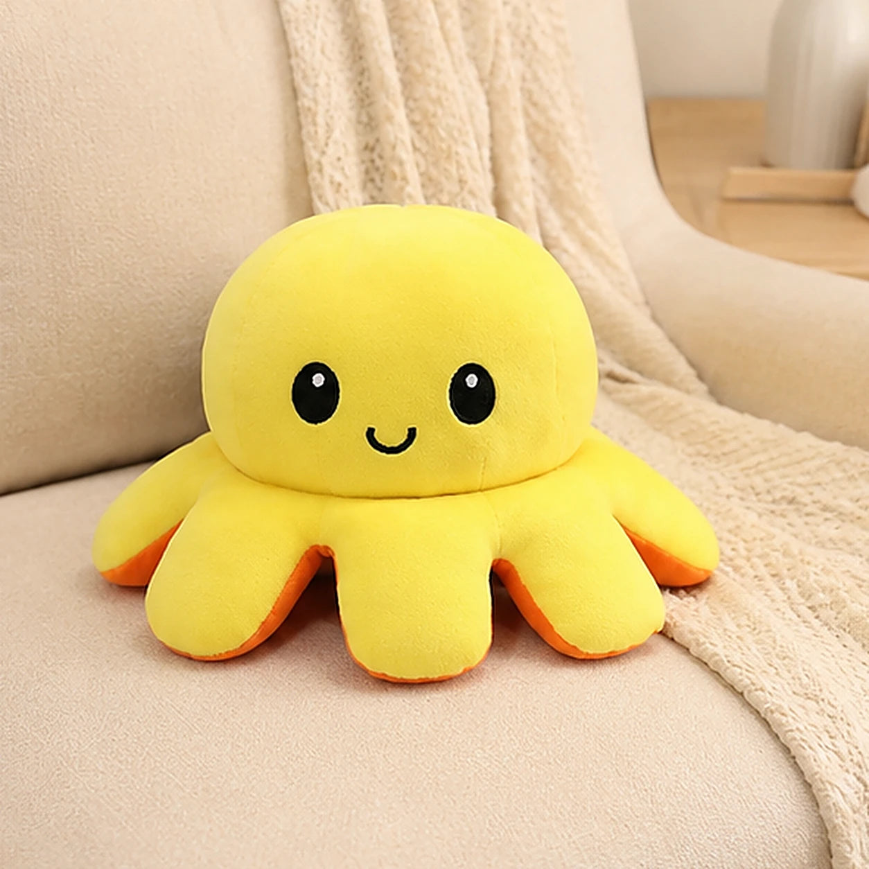 peluche poulpe reversible mise en situation