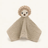 Doudou plat bebe tete animal vue de face