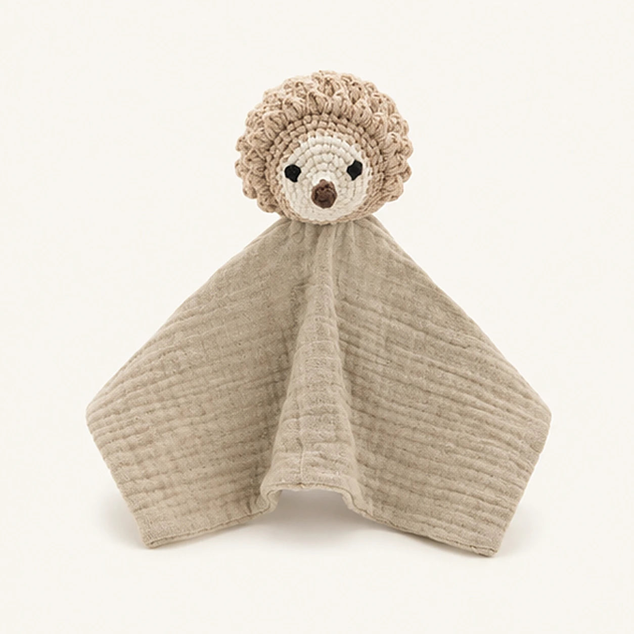 Doudou plat bebe tete animal vue de face
