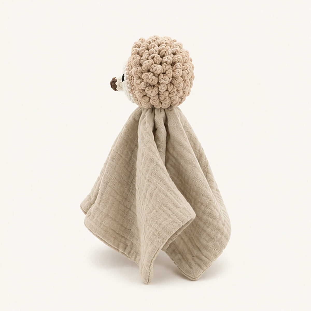 Doudou plat bebe tete animal vue de dos