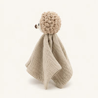 Doudou plat bebe tete animal vue de dos