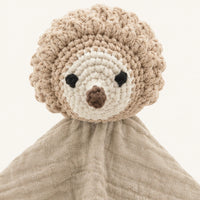 Doudou plat bebe tete animal detail texture