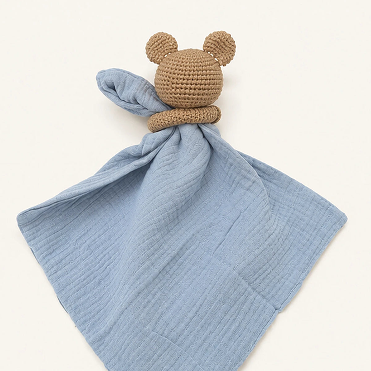 Doudou plat bebe tete animal vue de dos