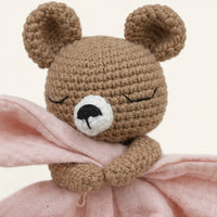 Doudou plat bebe tete animal detail texture