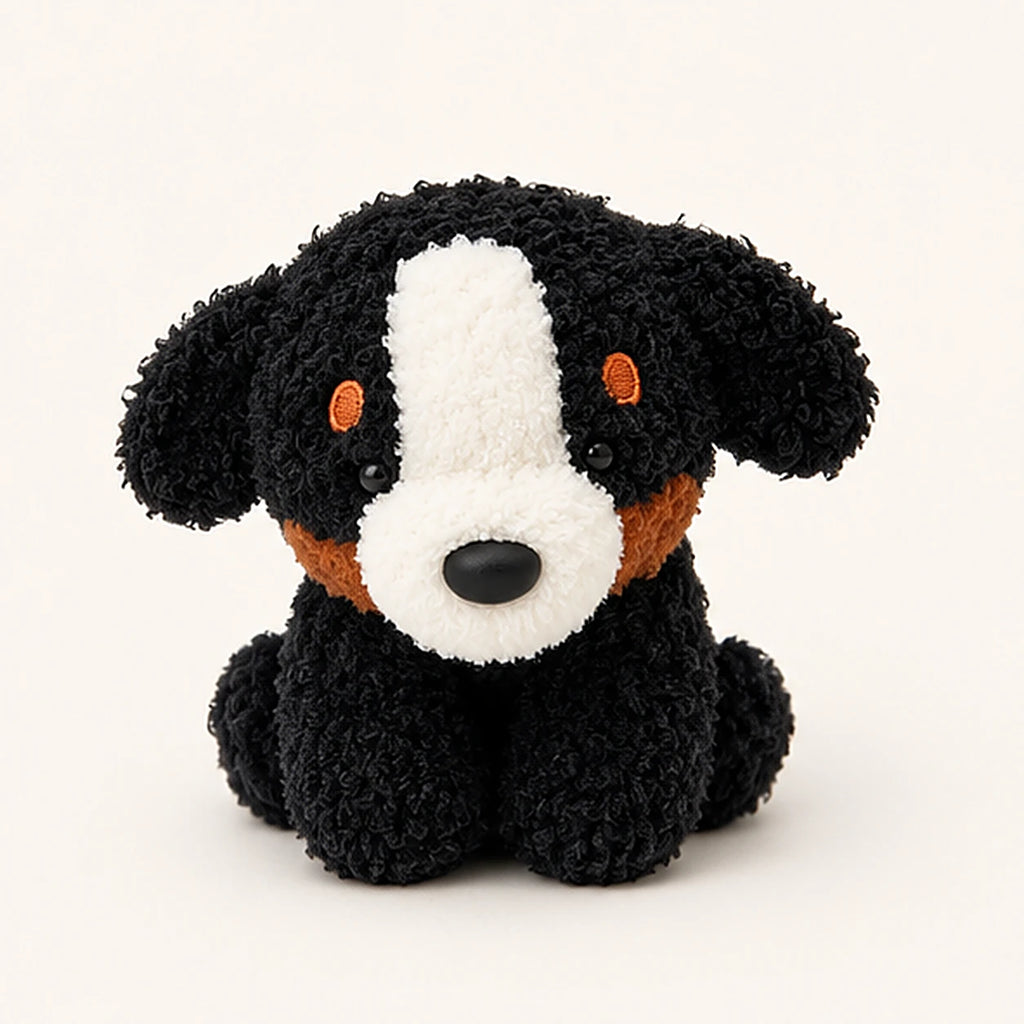 Mini peluche a pince chien bouvier bernois 11 cm - vue de face