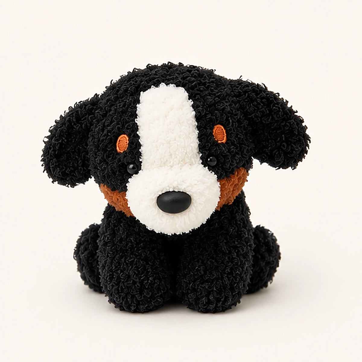 Mini peluche a pince chien bouvier bernois 11 cm - vue de face