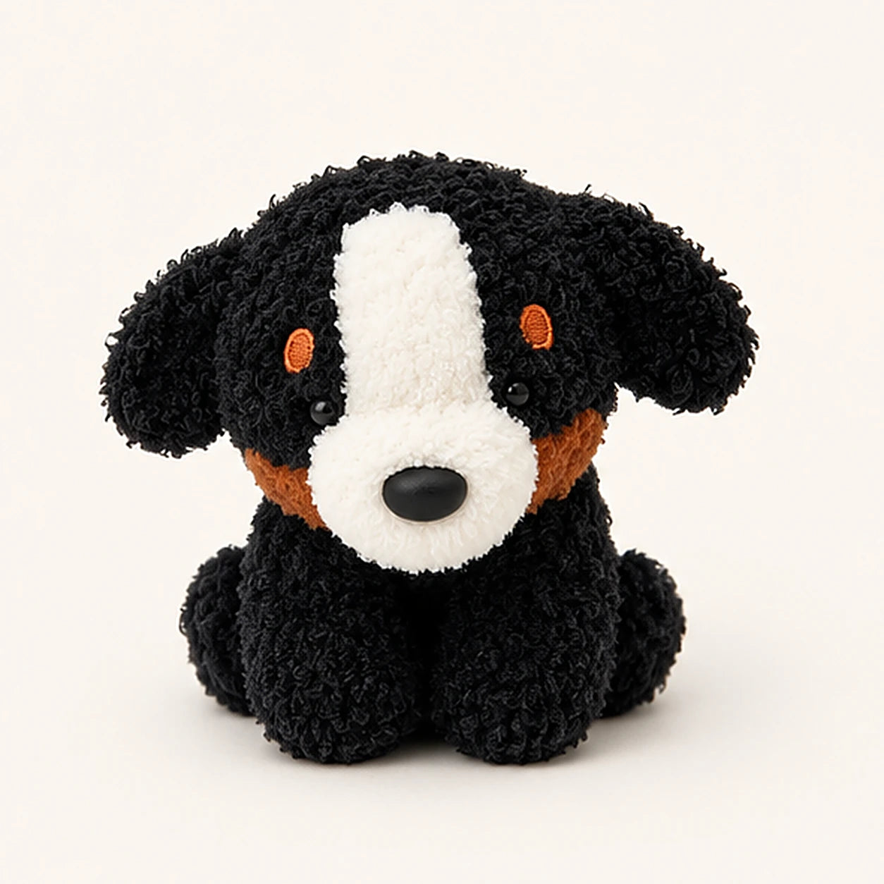 Mini peluche a pince chien bouvier bernois 11 cm - vue de face