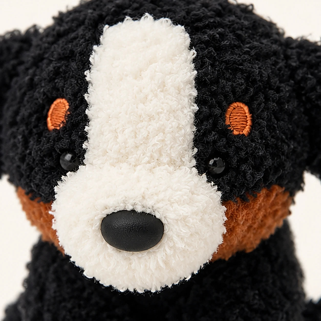 Mini peluche a pince chien bouvier bernois 11 cm - detail