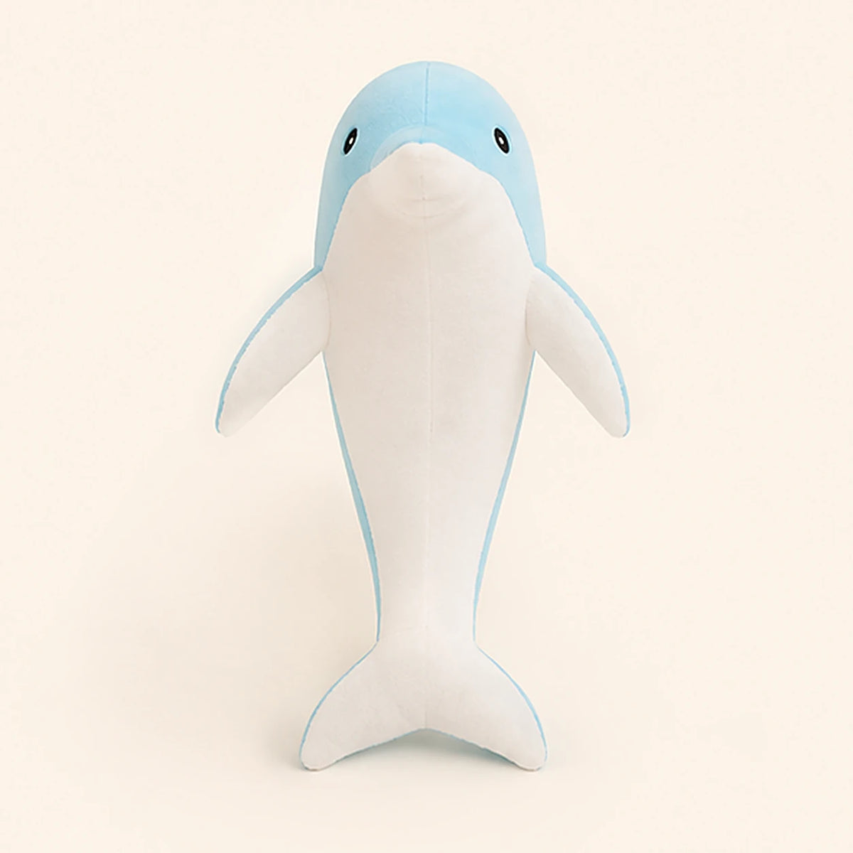 peluche dauphin bleu 30 cm - vue de face