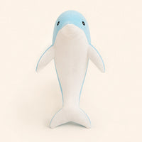 peluche dauphin bleu 30 cm - vue de face
