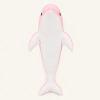 Peluche dauphin rose 30 cm - vue de face