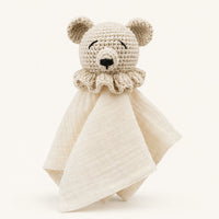 Doudou plat bebe tete animal - vue de face