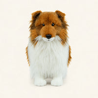 peluche chien berger shetland de face