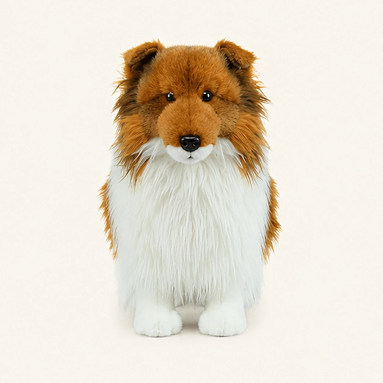 peluche chien berger shetland de face