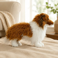 peluche chien berger shetland en situation