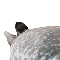 peluche phoque gris realiste de face