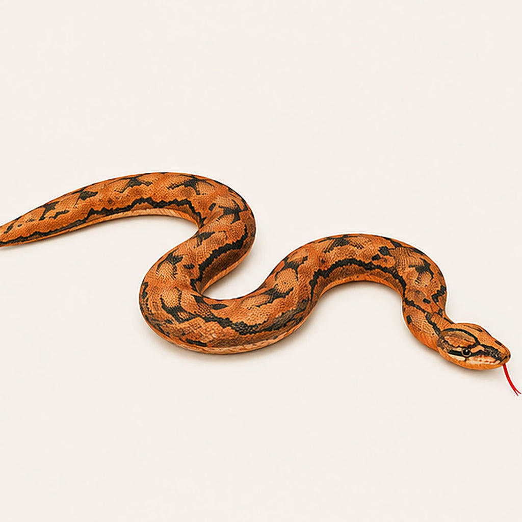 Peluche serpent python brune 200 cm - dos