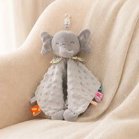 Doudou plat elephant gris anneau de dentition - situation