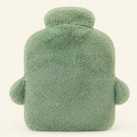 Bouillotte peluche lapin verte 400 ml - vue de dos