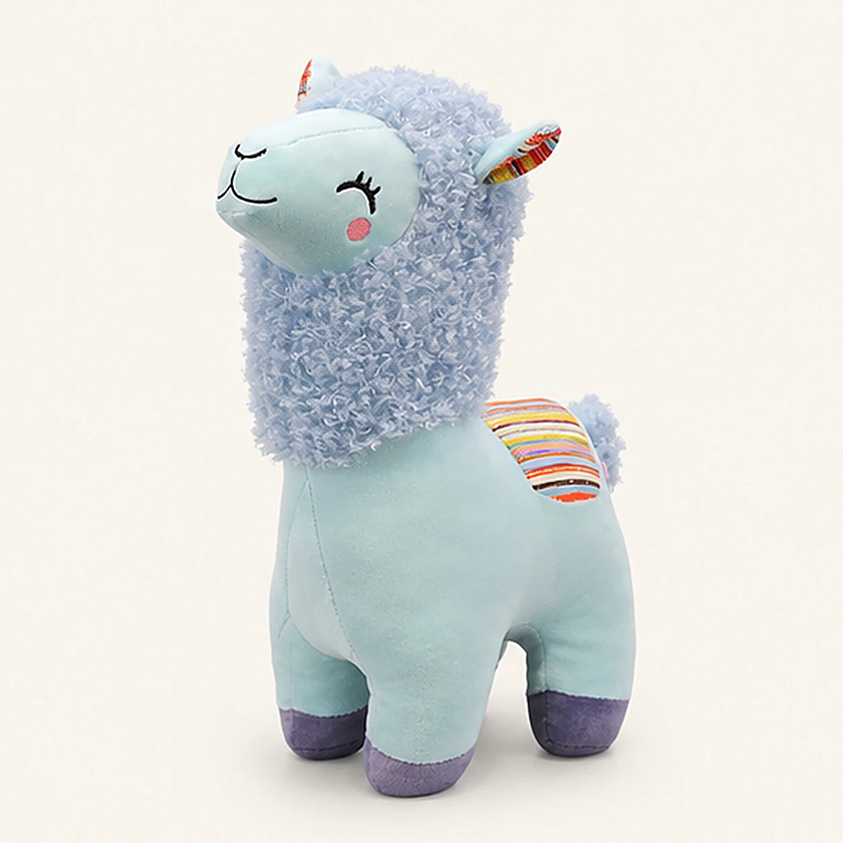 Peluche alpaga bleue de face