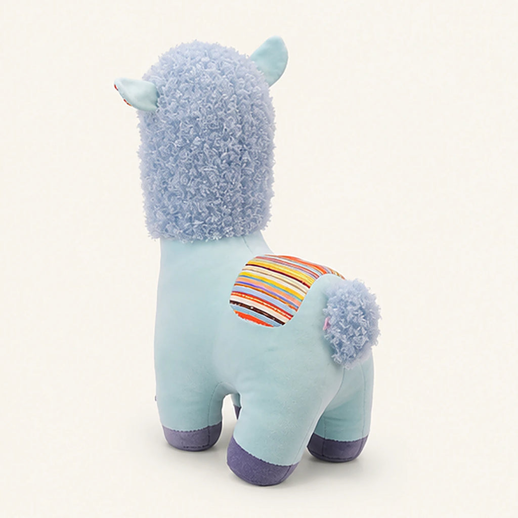 Peluche alpaga bleue de dos