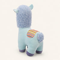 Peluche alpaga bleue de dos