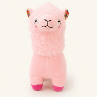 Peluche alpaga rose de face