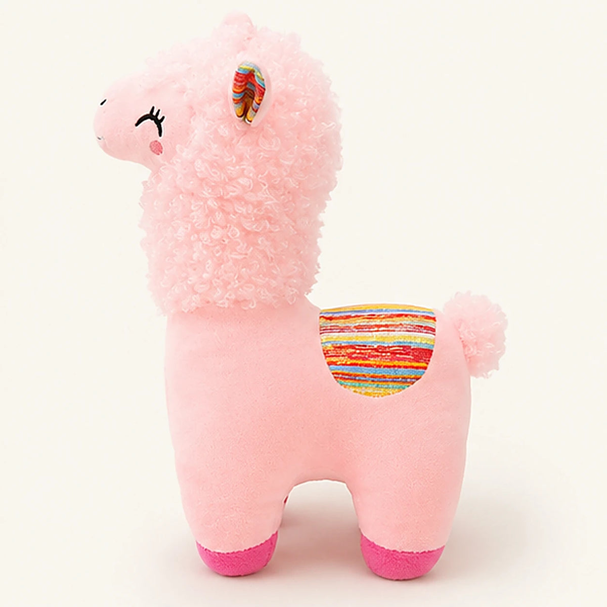 Peluche alpaga rose de dos