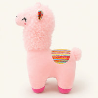 Peluche alpaga rose de dos