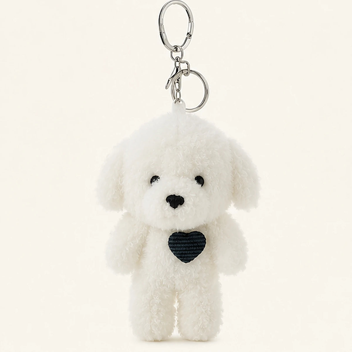 porte cles peluche alpaga argente face