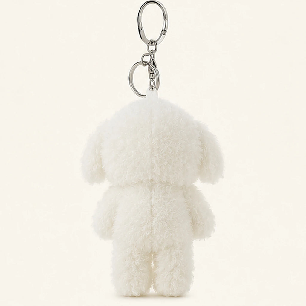 porte cles peluche alpaga argente dos