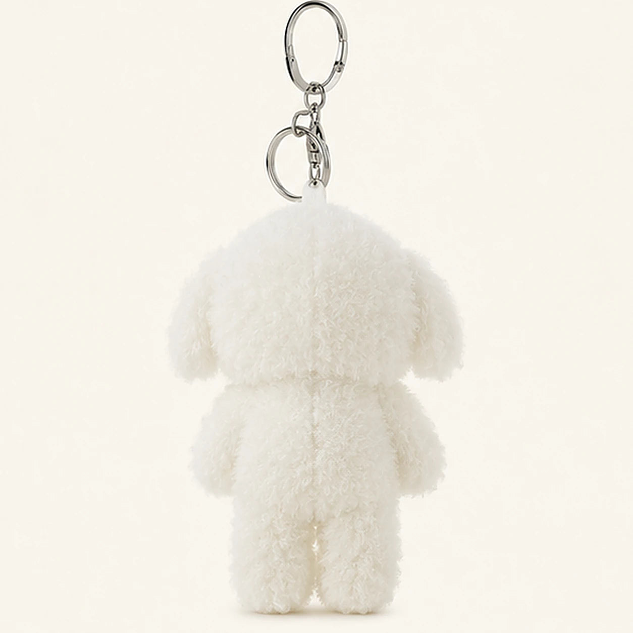 porte cles peluche alpaga argente dos