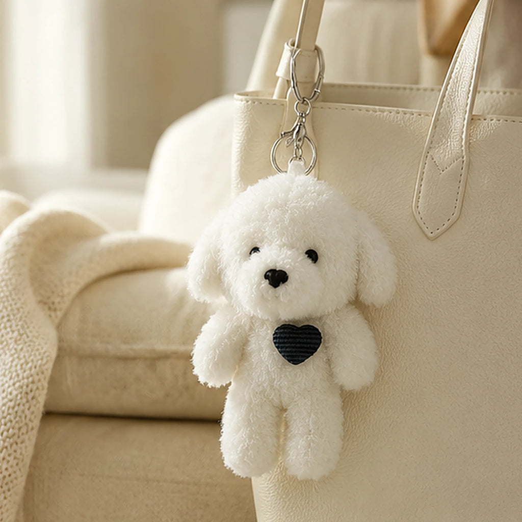 porte cles peluche alpaga argente situation