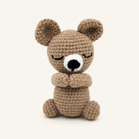Peluche animal au crochet - vue de face