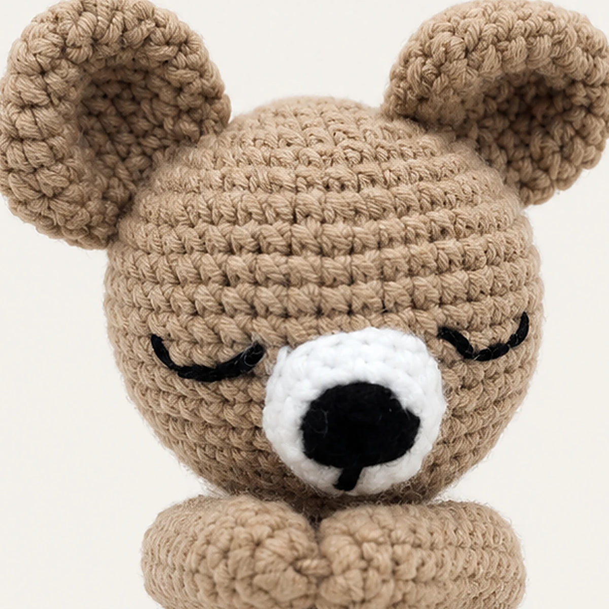 Peluche animal au crochet - gros plan texture