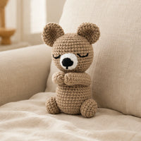 Peluche animal au crochet - mise en situation